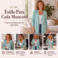 Cárdigan de punto abierto informal para mujer