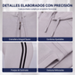 Conjunto de sudadera con capucha y cremallera a rayas para mujer, con pantalones a juego