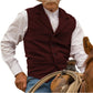 Chaleco de tweed de espiga con solapa vintage para hombre