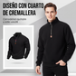 Jersey de cuello alto con cremallera de un cuarto para hombre