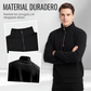 Jersey de cuello alto con cremallera de un cuarto para hombre