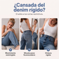 Jeans de tiro alto elásticos tipo barril para mujer