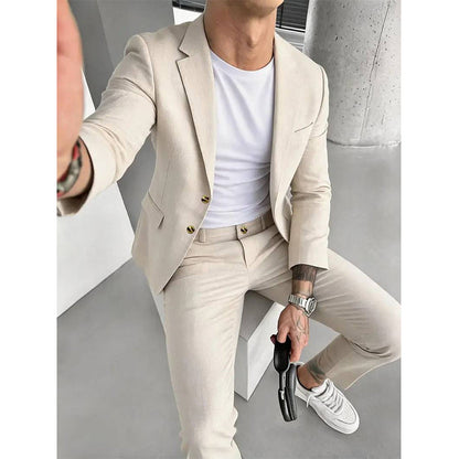 Traje de negocios elástico versátil para hombre