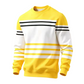 Sudadera de manga larga para hombre con rayas y bloques de color