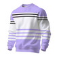 Sudadera de manga larga para hombre con rayas y bloques de color