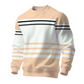 Sudadera de manga larga para hombre con rayas y bloques de color