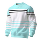 Sudadera de manga larga para hombre con rayas y bloques de color