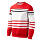 Sudadera de manga larga para hombre con rayas y bloques de color