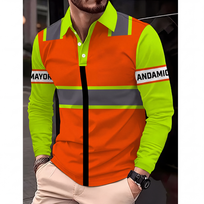 Camiseta de manga larga de alta visibilidad para hombre