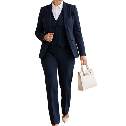 Conjunto de traje de negocios de 3 piezas para mujer
