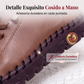 Zapatos casuales de cuero genuino para mujer, mocasines cosidos a mano