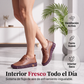 Zapatos casuales de cuero genuino para mujer, mocasines cosidos a mano