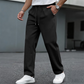 Pantalones casuales de punto gofrado con cordón para hombre