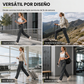 Pantalones deportivos casuales para mujer con bolsillos con cremallera