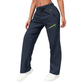 Pantalones deportivos casuales para mujer con bolsillos con cremallera