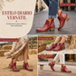 🤠 Encanto occidental | Botines de tacón grueso bordados con escote en V para mujer ⚡ Envío gratuito