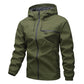 Chaqueta con capucha impermeable para exterior para hombre