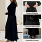 ⏳Oferta especial por tiempo limitado⏰🥰Vestidos plisados elegantes y con estilo de cuello redondo para mujer