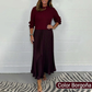 ⏳Oferta especial por tiempo limitado⏰🥰Vestidos plisados elegantes y con estilo de cuello redondo para mujer