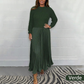 ⏳Oferta especial por tiempo limitado⏰🥰Vestidos plisados elegantes y con estilo de cuello redondo para mujer