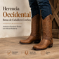 Botas vaqueras occidentales de punta cuadrada para hombre