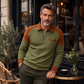 Sudadera casual de punto gofrado con cremallera de un cuarto para hombre