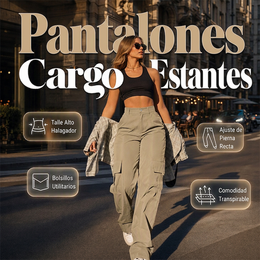 📢50% DESCUENTO📢 Pantalones cargo de mujer con estilo y efecto estilizador