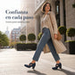 Zapatos Mary Jane para mujer con puntera redonda, tira cruzada, tacón grueso, plataforma y tacones altos con recortes