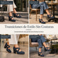 Zapatos Mary Jane para mujer con puntera redonda, tira cruzada, tacón grueso, plataforma y tacones altos con recortes