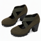 Zapatos Mary Jane para mujer con puntera redonda, tira cruzada, tacón grueso, plataforma y tacones altos con recortes