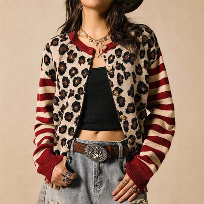 ⏰🔥 ¡OFERTA 50% OFF! 🐆✨ Cárdigan de Mujer con Estampado Leopardo – Estilo Elegante, Ajuste Cómodo y Look Moderno