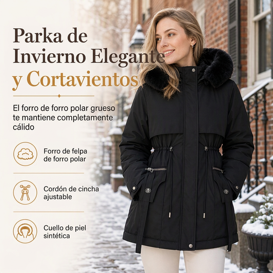 🏆Éxito de ventas🏆🧥 Elegante parka de invierno – A prueba de viento de doble capa ✈ENVÍO GRATIS