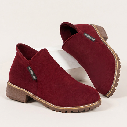 ⌛STOCK LIMITADO⌛ Botines de tacón bajo para mujer con cremallera lateral