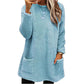 ⏰🔥 ¡50% OFF POR TIEMPO LIMITADO! 🧥✨ Top Cálido de Manga Larga para Mujer – Forro Suave, Bolsillos Prácticos y Comodidad Otoñal