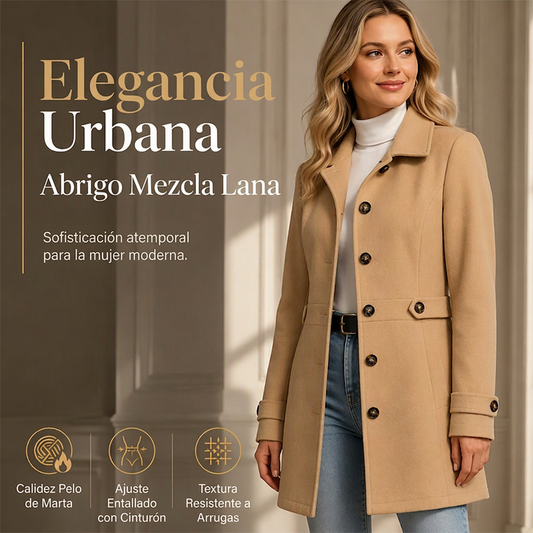 ⏰🔥 50% OFF + ENVÍO GRATIS 🧥✨ Abrigo Elegante de Mezcla de Lana para Mujer – Corte Entallado, Calidez Premium y Estilo Urbano Sofisticado