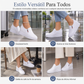 🔥50% OFF🔥 Zapatos de mujer de piel suave sin cordones con suela plana antideslizante y aumento de altura oculto