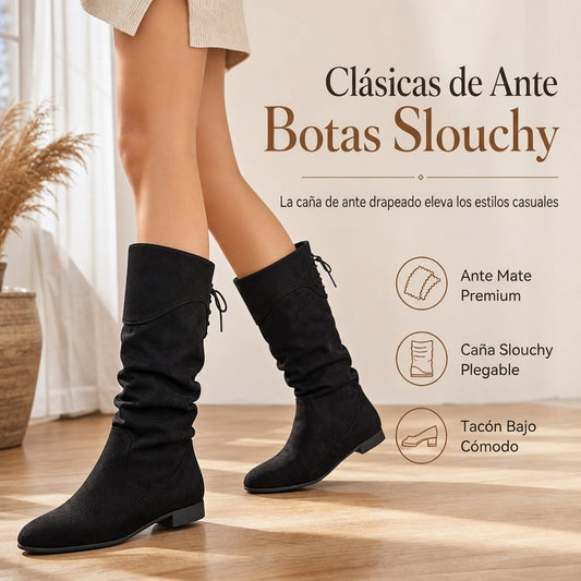 📢50% DESCUENTO📢Botas de media caña desaliñadas con cordones para mujer