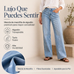 👖🔥 ¡50% OFF POR TIEMPO LIMITADO! Jeans de Pierna Ancha para Mujer con Costuras Delanteras – Cómodos, Favorecedores y Modernos ✨