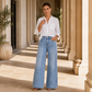 👖🔥 ¡50% OFF POR TIEMPO LIMITADO! Jeans de Pierna Ancha para Mujer con Costuras Delanteras – Cómodos, Favorecedores y Modernos ✨