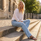 👖🔥 ¡50% OFF POR TIEMPO LIMITADO! Jeans de Pierna Ancha para Mujer con Costuras Delanteras – Cómodos, Favorecedores y Modernos ✨