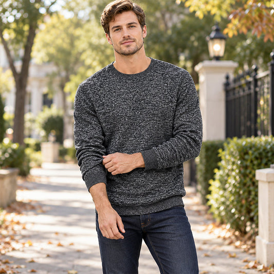 ⏰🔥 ¡50% OFF POR TIEMPO LIMITADO! 🧥 Sudadera de Cuello Redondo con Forro de Pana para Hombre – Calidez Superior, Estilo Elegante y Comodidad Todo el Día