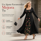 Vestido largo tipo corsé negro de manga larga con cuello cuadrado, cordones y panel de malla bordado de flores