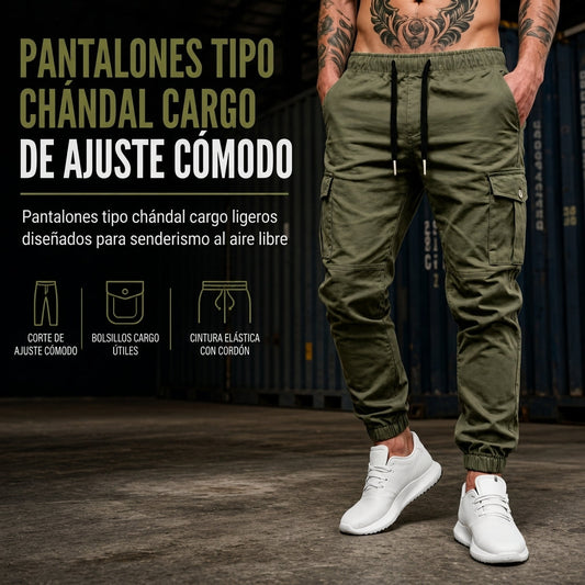 📢 50% DESCUENTO 📢 Pantalones cargo jogger ligeros – ideales para senderismo, running y entrenamiento en otoño e invierno
