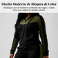 Conjunto de chándal de dos piezas con bloques de color para mujer