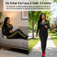 Conjunto de chándal de dos piezas con bloques de color para mujer
