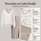 🔥 ¡50% OFF POR TIEMPO LIMITADO! Conjunto Mujer de Top Manga Larga con Cuello V y Falda Acanalada – Elegante y Cómodo ✨