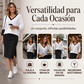 🔥 ¡50% OFF POR TIEMPO LIMITADO! Conjunto Mujer de Top Manga Larga con Cuello V y Falda Acanalada – Elegante y Cómodo ✨