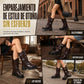 🚚 50% OFF + ENVÍO GRATIS 🚚 Botines de mujer – tacón medio con plataforma, punta redonda, vuelta doblada y correa con hebilla