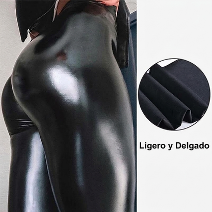 🔥 ¡50% OFF POR TIEMPO LIMITADO! 🖤 Leggings de Cuero PU para Mujer – Efecto Moldeador, Cálidos y Elegantes ✨