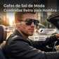 Gafas de sol de moda cuadradas retro para hombre